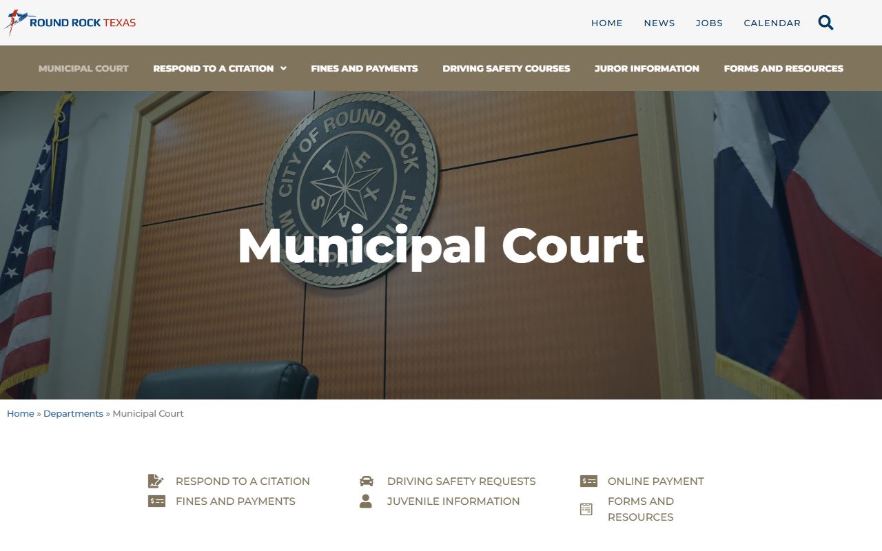 Round Rock court docket records municipal court website