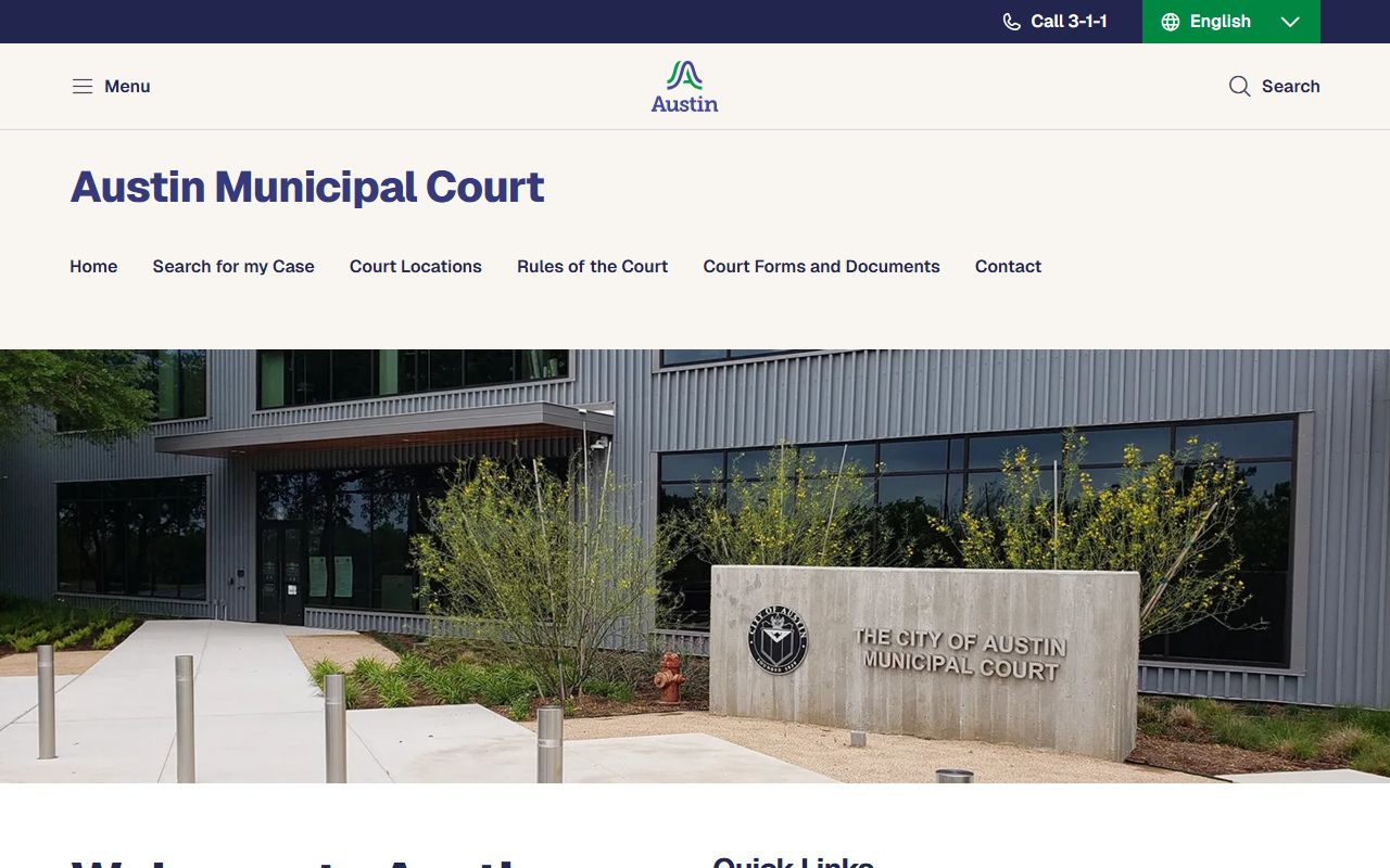 Austin court docket records municipal court homepage