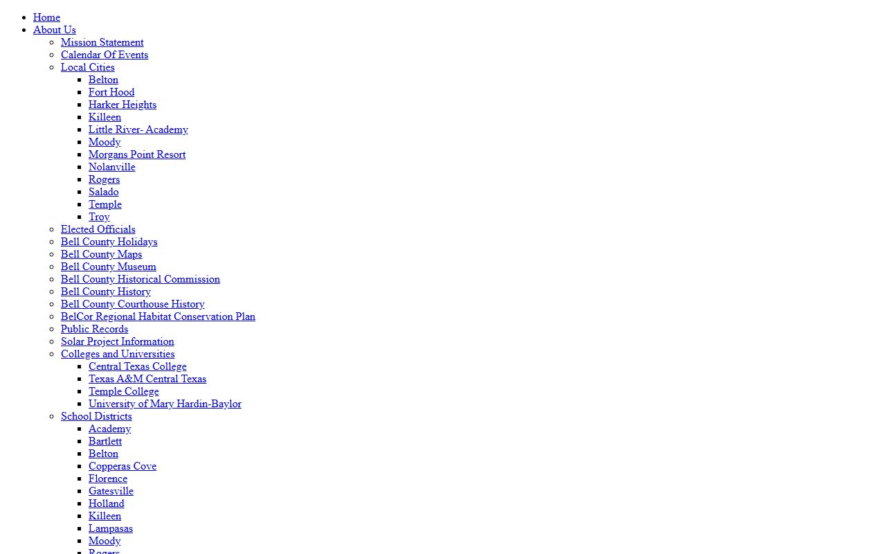 Bell County court docket records