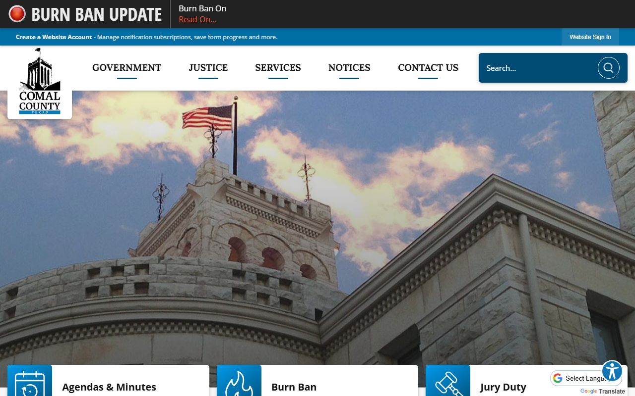 Comal County court docket records District Clerk page