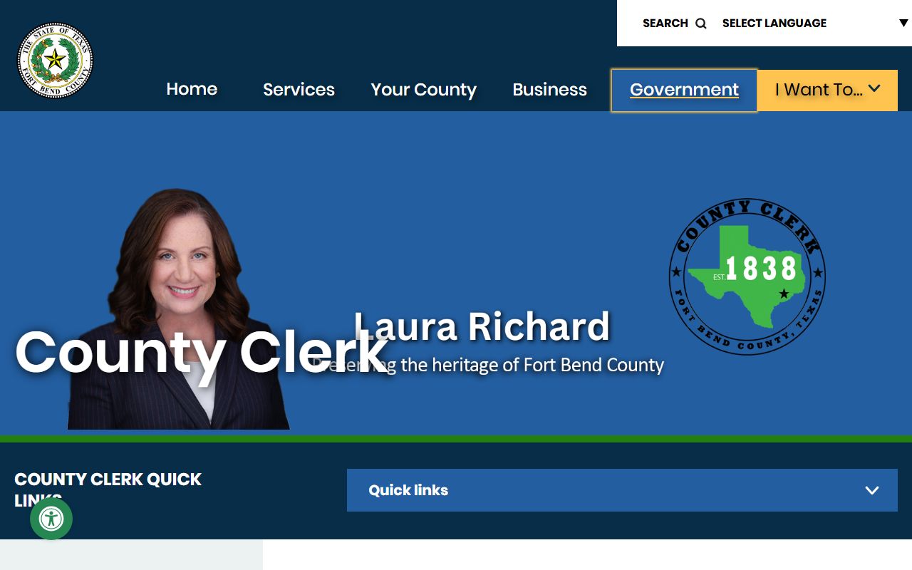 Fort Bend County court docket records County Clerk website