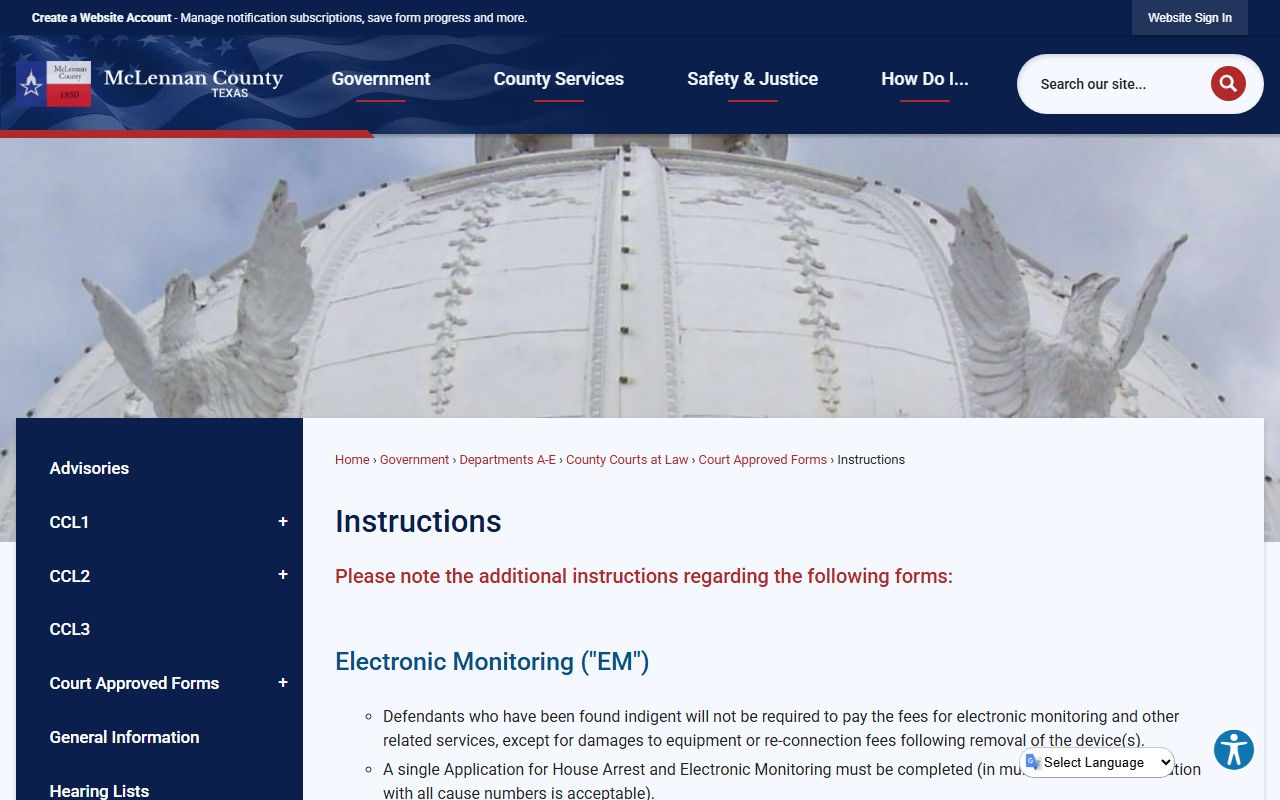 McLennan County court docket records District Clerk website