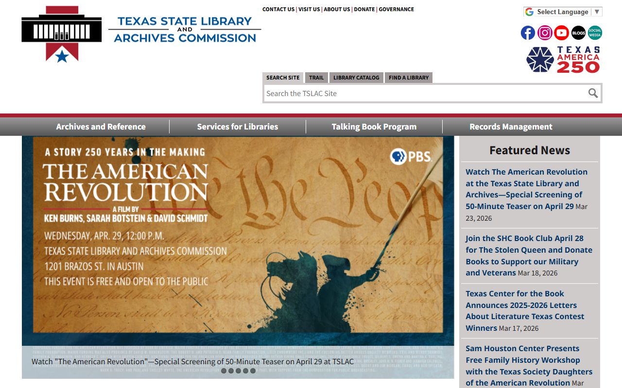Texas State Library and Archives Commission - Texas court docket records